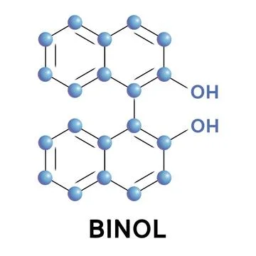 Binol Binol chemical compound moleccular structure. Vector illustration. C... Stock Photos