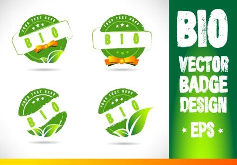 Bio Badge Logo Vector Stock-Illustration