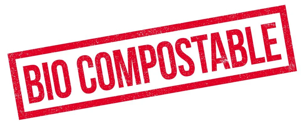 Bio Compostable rubber stamp Stock Illustration