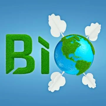 Bio Earth 3d render Stock-Illustration