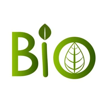 Bio Ecology icon label Stock Illustration