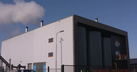 Bio-energy installation for a local heating network Stock Footage 119194609