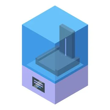 Bio engineering printer icon isometric vector. Medical bioprinting 스톡 일러스트