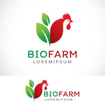 Bio farm logo design template Stock Illustration