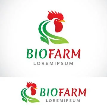Bio farm logo design template Stock Illustration