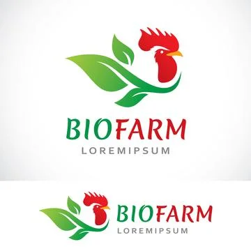 Bio farm logo design template Stock Illustration