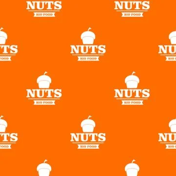 Bio food pattern vector orange 스톡 일러스트