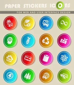 Bio fuel icon set Stock Illustration
