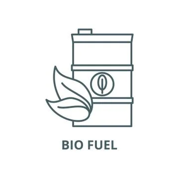Bio fuel vector line icon, linear concept, outline sign, symbol Stock Illustration