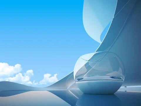 Bio future interior series reception closeup Stock Illustration