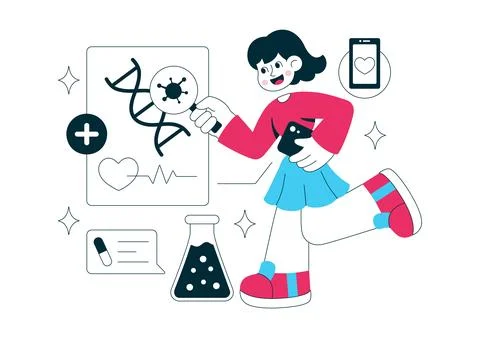 Bio Hacking Gadgets Vector Illustration Featuring Wearable Health Technolog.. Stock Illustration