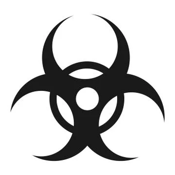 Bio hazard caution sign vector illustration Stock Illustration
