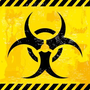 Bio hazard design over yellow background vector illustration Stock Illustration