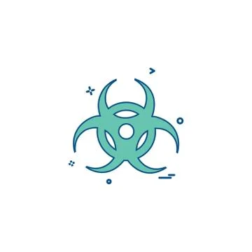 Bio Hazard Icon vector design Stock Illustration