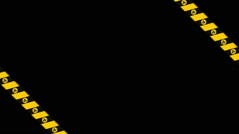 Bio hazard ribbons moving animation on the transparent background. Stock Footage 138304745