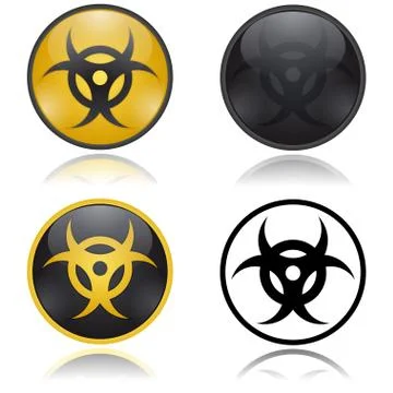 Bio hazard warning sign Stock Illustration