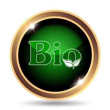 Bio icon. Internet button on white background.. Stock Illustration