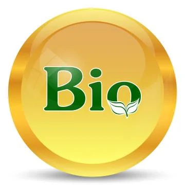 Bio icon. Internet button on white background.. Stock Illustration