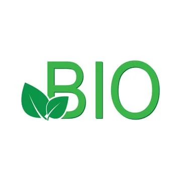 Bio icon vector black sign Stock Illustration