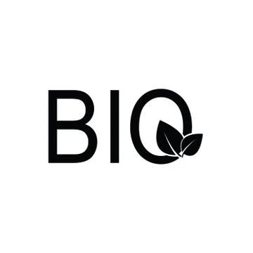 Bio icon vector black sign Stock Illustration