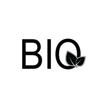 Bio icon vector black sign Stock Illustration