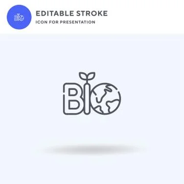 Bio icon vector, filled flat sign, solid pictogram isolated on white, logo 스톡 일러스트