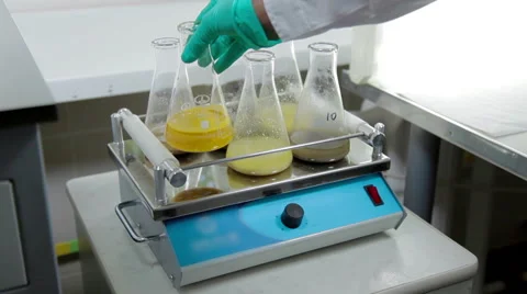 Bio lab and experiment with feed for animals Stock Footage 63614245