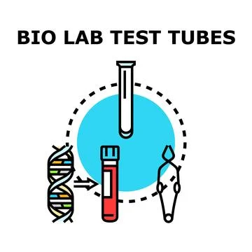 Bio lab test tube analysis concept for medical diagnostics 스톡 일러스트