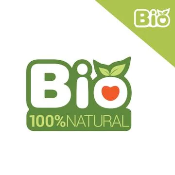 Bio label for organic product Stock Illustration
