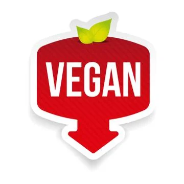 Bio label red sticker Stock Illustration