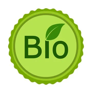 Bio label vector icon logo Stock Illustration