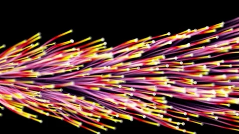 Bio Network clourful wire and ethernet cables Stock Footage 73708864