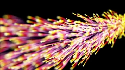 Bio Network clourful wire and ethernet cables Stock Footage 73709756