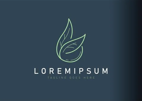 Bio oil logo design. Vector illustration of leaves and oil gas. Vintage logo  Illustration