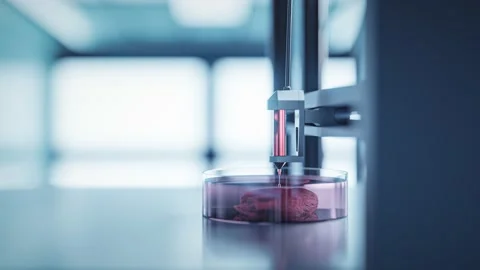Bio print 3d - animation of printing heart for transplants. Concept of the .. 스톡 동영상 234892230