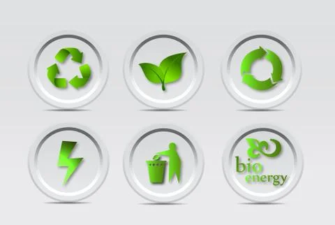 Bio Recycle Icons Stock Illustration