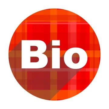 Bio red flat icon isolated. Illustrazione stock