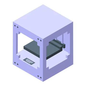 Bio science printer icon isometric vector. Medical engineering Illustrazione stock