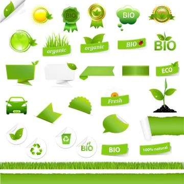 Bio signs set Stock Illustration