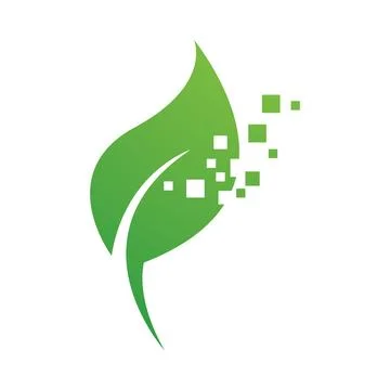 Bio tech leaf and molecule Illustrazione stock