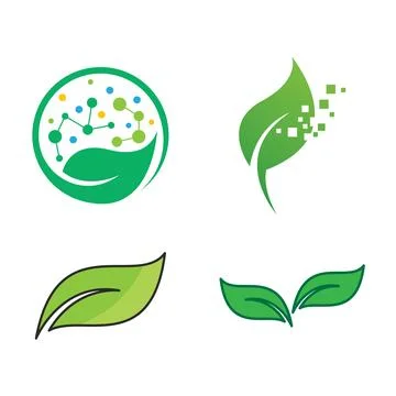 Bio tech leaf and molecule 스톡 일러스트