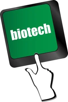 Bio tech message on enter key of keyboard Stockillustratie