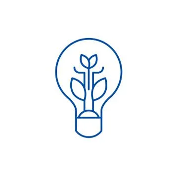 Bio technology line icon concept. Bio technology flat vector symbol, sign Stock Illustration