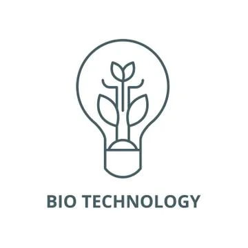 Bio technology vector line icon, linear concept, outline sign, symbol Stock Illustration