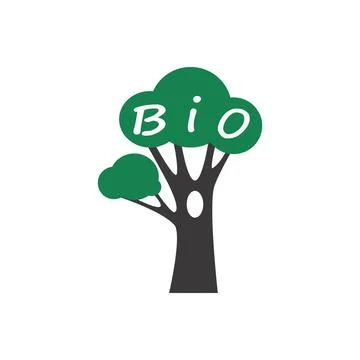 Bio tree icon Icon of tree. Bio, eco and organic concept. Vector flat logo... Stock Photos