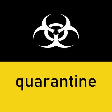Bioazard Warning Quarantine Poster. Vector template for posters, banners, adv Stock Illustration