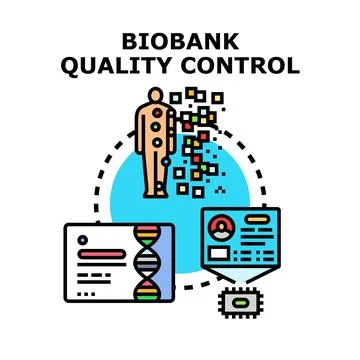 Biobank quality control analyzing genetic and personal data Stock Illustration