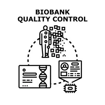 Biobank quality control analyzing genetic and personal data Stock Illustration
