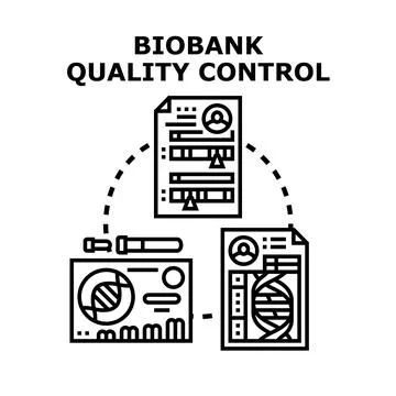 Biobank quality control process and medical data management 库存插图