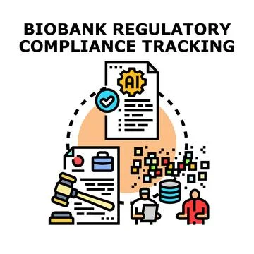 Biobank regulatory compliance tracking developing data management Stockillustratie